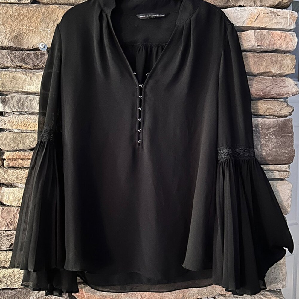 White House | Black Market Black Blouse Size 6